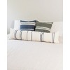 Slickblue Ribbons Lumbar Pillow with Insert, Hand-Spun Cotton Woven Cover, 12 x 48 Inch Rectangle, Navy and White - 2 of 4