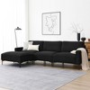 NicBex Modern L-shaped Sectional Sofa,4-seat Velvet Couch Set with Convertible Ottoman for Living Room,Apartment,Office - 2 of 4