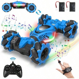 RC Car Gesture Stunt Toy, 2.4GHz 4WD RC Toy Off-Road 360° Rotate All-Round Drift with Lights Music - 1 of 4