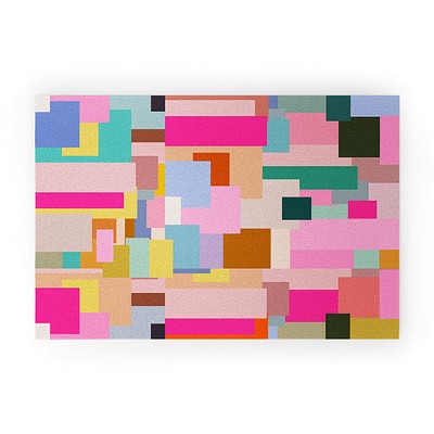 Daily Regina Designs Color Block Print Mid Century 30" x 20" Welcome Mat - Society6
