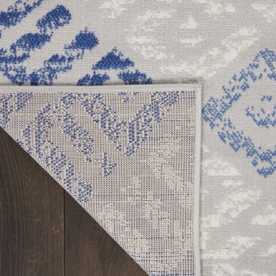 Elysian Gray Geometric 4' x 6' Synthetic Reversible Rug