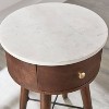 Bangalore Round End Table White/Brown - Steve Silver Co.: Marble Top, No Assembly, CSA Certified - 4 of 4