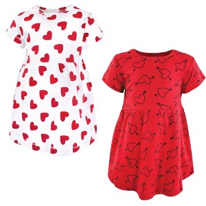 Luvable Friends Hudson Baby Short-Sleeve Dresses 2pk - 1 of 2