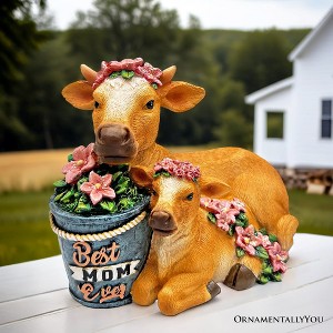 Best Mom Cow and Calf Charming Figurine, “6 Keepsake Jersey Statue and Mother’s Day Gift| OrnamentallyYou - 1 of 4