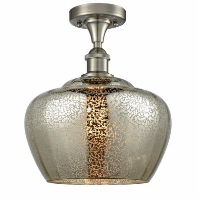Fenton - 1 Light Semi-Flush Mount In Industrial Style-13 Inches Tall and 11 Inches Wide