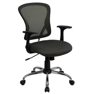 Mid Back Task Chair Dark Gray - Riverstone Furniture Collection