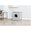 LunaLulinlk gray Small Cat Litter Box Enclosure Hidden Litter Indoor Cat Furniture Pet Home Side Table - 2 of 4