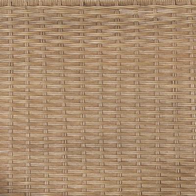 Natural Mahogany and Rattan Accent Chair with Microfiber Seat
