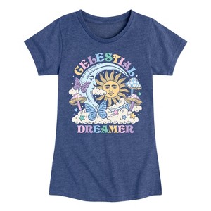 Girls' - Instant Message - Celestial Dreamer -Youth Girls Short Sleeve T-Shirt Fitted Short Sleeve Graphic T-Shirt - 1 of 4