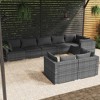 vidaXL Garden Lounge Set Grey with Anthracite cushions - 2 of 4