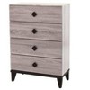 TiramisuBest Modern 4-Drawer Chest with Faux Marble Top,Bedroom Storage Dresser with Elegant Knob Pulls, Gray - 2 of 4