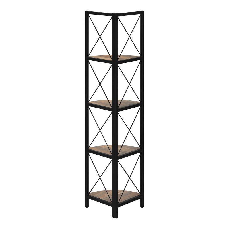 59.25" 4 Tier Mix Material X Design Etagere Bookcase - EveryRoom, 6 of 12