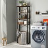 Costway 4-Tier Over the Toilet Storage Rack Freestanding Bathroom Organizer Rustic Brown - 4 of 4