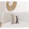 20" X 20" Rust And Gray Linen Striped Zippered Pillow - 2 of 4