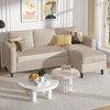 Celebalcony 73.6" Upholstered Sofa couch with Ottoman - 2 of 4