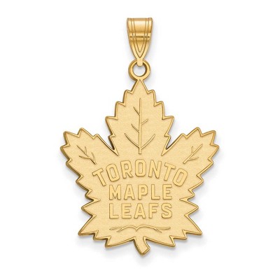 Black Bow Jewelry 10k Yellow Gold Toronto Maple Leafs NHL Extra Large Pendant