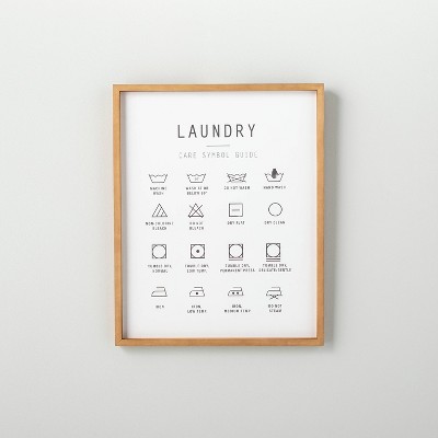 16"x20" Laundry Care Infographic Framed Sign - Hearth & Hand™ with Magnolia