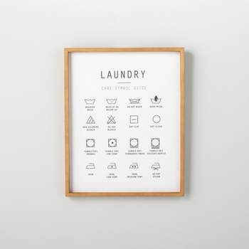 16"x20" Laundry Care Infographic Framed Sign - Hearth & Hand™ with Magnolia