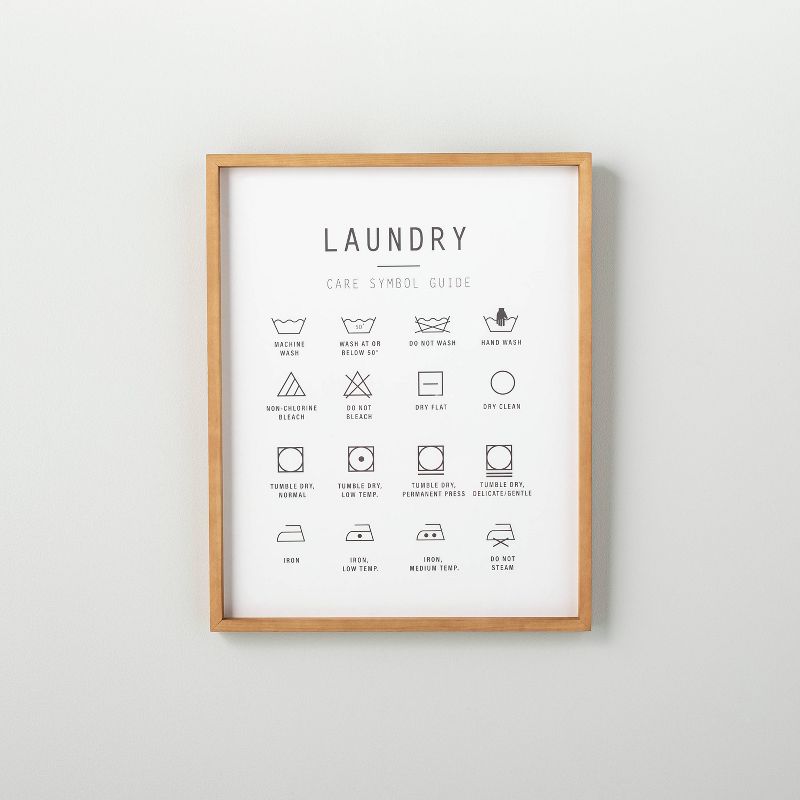 16&#34;x20&#34; Laundry Care Infographic Framed Sign - Hearth &#38; Hand&#8482; with Magnolia, 1 of 9