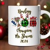 Bowling Buffalo Plaid Christmas Mug, Ball Pins and Trophy (Non-Custom Only)| OrnamentallyYou - 3 of 4