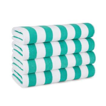 Arkwright Cali-Cabana Striped 100% Cotton Beach Towels (4-Pack), 30x60 in.