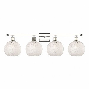 White Mouchette - 4 Light Bath Vanity In Modern Style-11 Inches Tall and 38 Inches Wide - 1 of 1