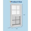 1 Pack Aluminum Shed Windows, Flush Mount Sliding Window with Tempered Glass and Screen for Ventilation in Shed, Chicken Coop, Playhouse - 3 of 4