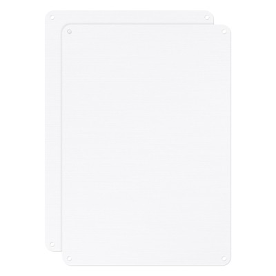 Unique Bargains Aluminum Reflective UV Protected Waterproof White Blank Metal Signs 2 Pcs