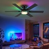 52 Inch RGB Flush Mount Ceiling Fan with Light and Remote,6 Plywood Blades,Remote and APP Control - 2 of 4