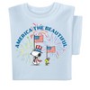 Collections Etc Snoopy America the Beautiful Patriotic Short Sleeve Graphic T-Shirt - 4 of 4