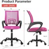 RISOKEYS Ergonomic Office Chair with Breathable Mesh Lumbar Support, 360° Swivel Casters & Adjustable Armrests for Office,Home - 3 of 4
