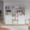 NicBex 3 Piece Bookcase Set Storage Cabinet Bookshelf with 14/15/19 Shelves for Living Room and Bedroom - 2 of 4