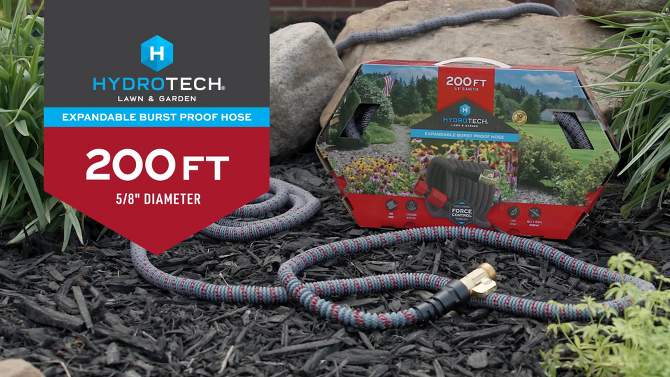 HydroTech 200&#39; Expandable Burst Proof Garden Hose Red, 2 of 9, play video