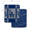 MLB Los Angeles Dodgers Reverse Block Double Sided Ultra Cozy Blanket - 3 of 3