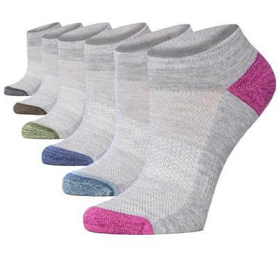 Tipi Toe Women's 6-Pairs Grey Multicolor Toe Pattern Low Cut/No Show Athletic Sport Socks