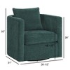 Swivel Ultra-Soft Performance Fabric Barrel Chair with Reversible Seat, Pocket Coil Cushion, and 360-Degree Swivel - 2 of 4