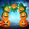 HOMCOM Giant 122" Halloween Inflatable Pumpkin Archway, Outdoor Blow Up Yard Decoration with Build-in LED - image 3 of 4