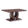 Syemin Rectangular Side Table Modern Living Room Coffee Table with Accent Design for Living Room, Seating Area, Brown, 43.3"*22.4"*18.3" - 3 of 4