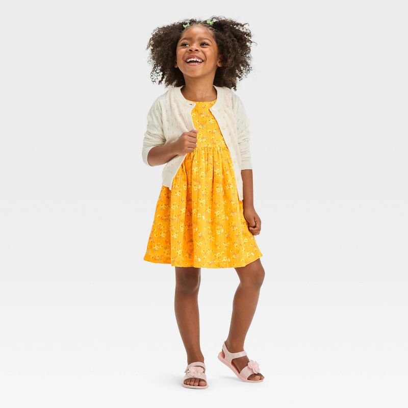 OshKosh B'gosh Toddler Girls' Ditsy Floral Dress - Yellow, 3 of 4