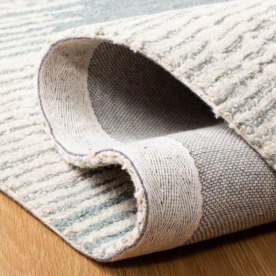 Gray and Natural Hand-Tufted Wool Area Rug 3' x 5'