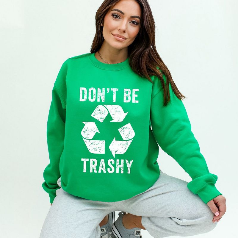 Simply Sage Market Women's Graphic Sweatshirt Don't Be Trashy, 2 of 4