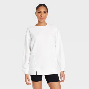 Women's Graphic French Terry Oversized Crewneck Sweatshirt - JoyLab™ - 1 of 4