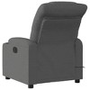 vidaXL Massage Recliner Chair Dark Gray Fabric - 4 of 4