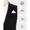 INSPIRE CHIC Men's Cotton Contrast Solid Color Tuxedo Pocket Squares Handkerchiefs - 3 of 4