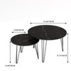 FONTOI 27.6" Round Nesting Coffee Table Set of 2, Circular Nesting End Table Set for Living Room Bedroom, Black, 27.56"*17.72"*27.56" - 3 of 4