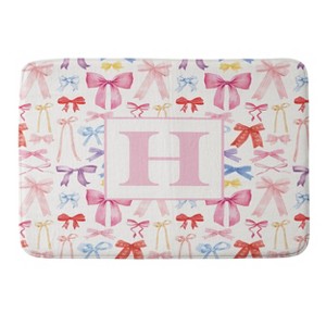 Deny Designs April Lane Art Bows Monogram Memory Foam Bath Mat - 1 of 4