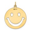 Black Bow Jewelry 14k Yellow Gold Polished Cutout Smiley Face Pendant, 25mm (1 inch) - 3 of 4
