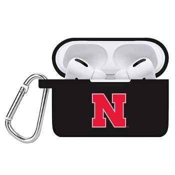 NCAA Nebraska Huskers Apple AirPods Pro Compatible Silicone Battery Case Cover - Black