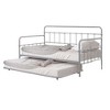Royal Hampton Daybed with Pull Out Trundle, Classic Silver Metal Open Frame - 3 of 4