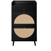 Okak Shoe Cabinet, Shoe Organizer 3 Panel Flip Drawers, Freestanding Shoe Rack for Entryway, Living Room, Hallway, Black - 3 of 4